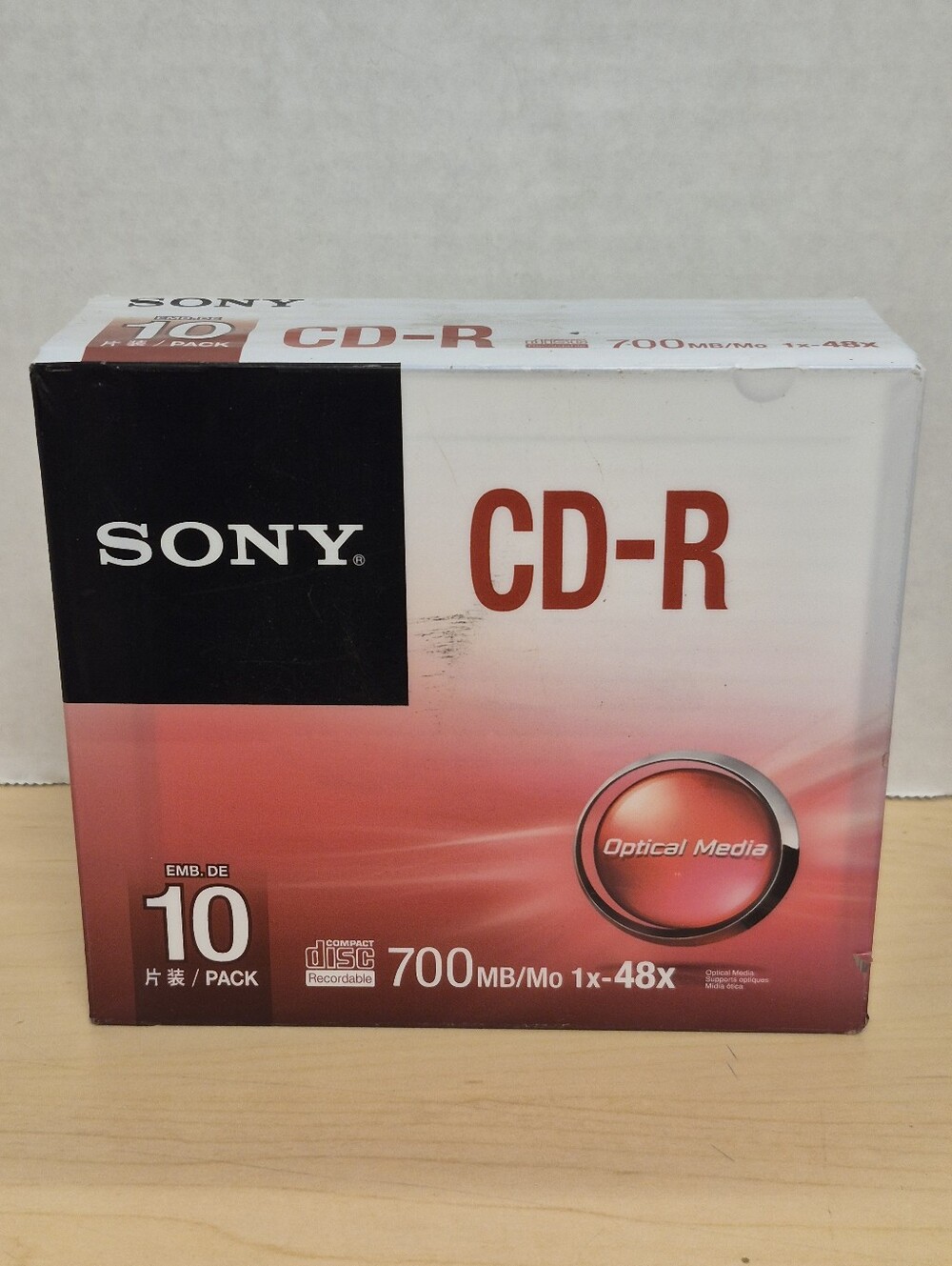 Sony CD-R 10-Pack - Red and White Packaging